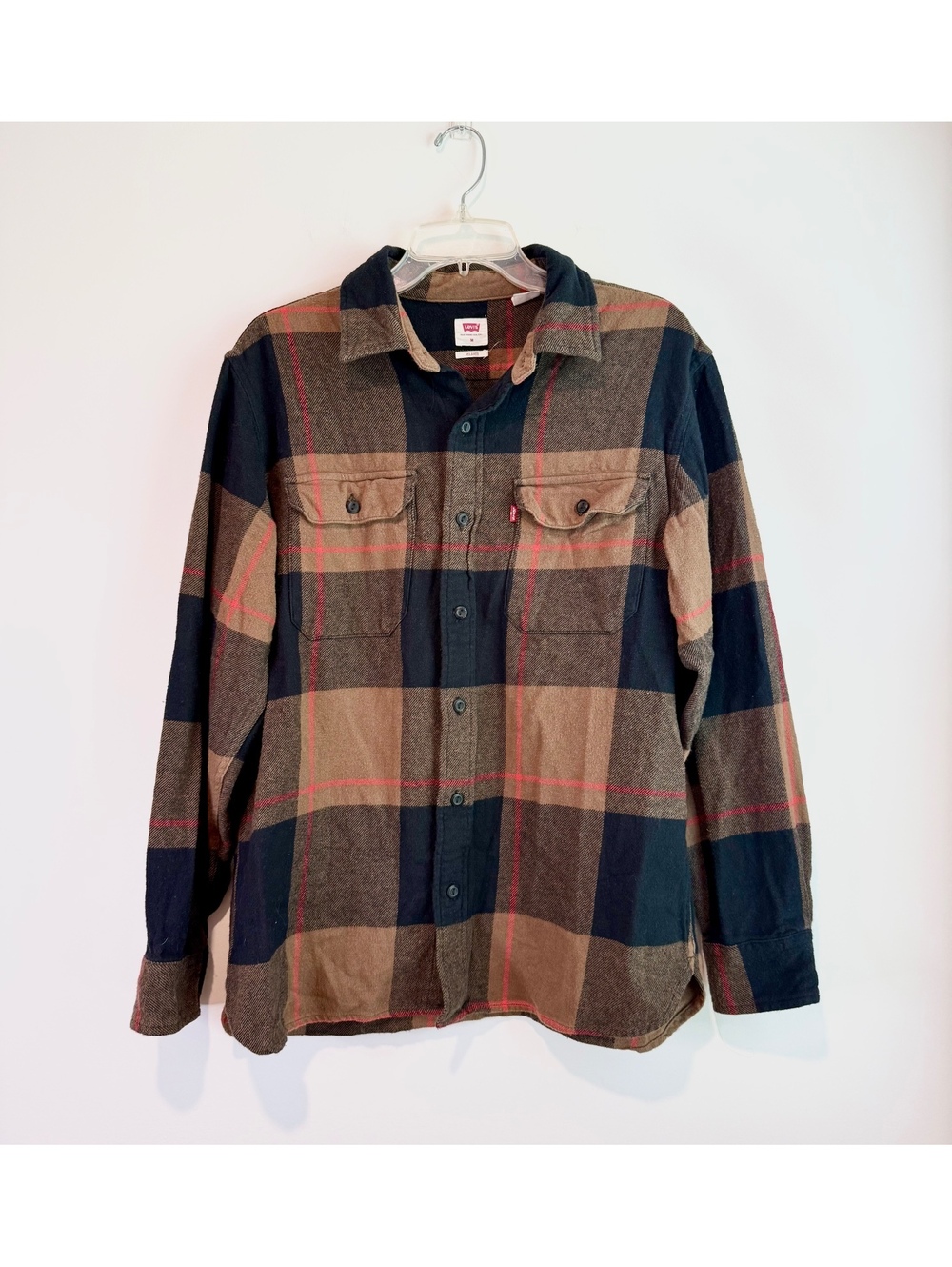 Levi's Men's Relaxed Fit Plaid Flannel Shirt Medium